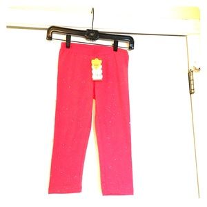 Girls Sparkle Pink Leggings - Unbranded
